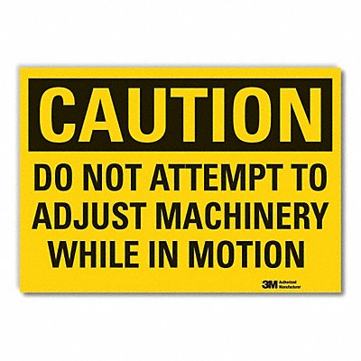 Caution Sign 10in x 14in Non-PVC Polymer