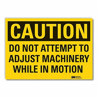 Caution Sign 7in x 10in Non-PVC Polymer