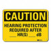 Rflct Hearing Caution Sign 10x14in Alum