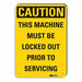 Caution Sign 14 in x 10 in Plastic