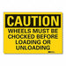 Chock Wheels Caution Rflctv Labl 10x14in