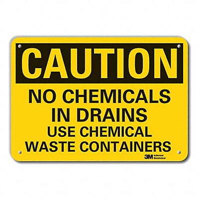 Caution Sign 10 in x 14 in Plastic