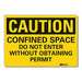 Caution Sign 10inx14in Non-PVC Polymer