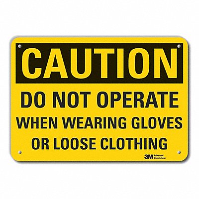 Caution Sign 7 inx10 in Plastic