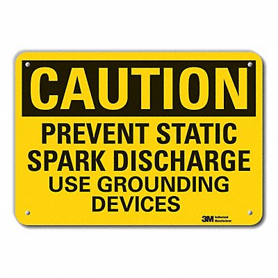Caution Sign 7 in x 10 in Plastic