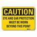 Rflct Eye Ear Caution Sign 10x14in Alum