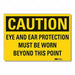 Eye Ear Caution Rflct Label 3.5inx5in