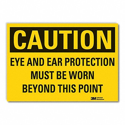 Caution Sign 7inx10in Non-PVC Polymer