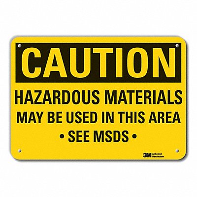 Caution Sign 10 in x 14 in Plastic