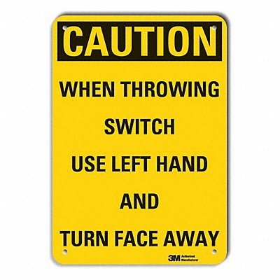 Caution Sign 14 in x 10 in Plastic