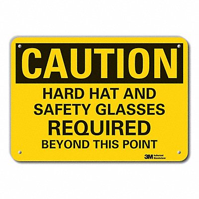 Caution Sign 10 inx14 in Plastic