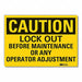 Lockout Tagout Caution RflctvLbl 3.5x5in