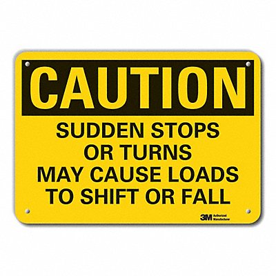 Rflct Lift Truck Trfc Caut Sign 7x10in