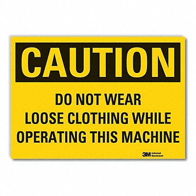 Caution Sign 7in x 10in Non-PVC Polymer