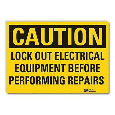 Caution Sign 10inx14in Non-PVC Polymer