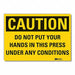Pinch Point Caution Rflctv Labl 7inx10in