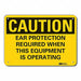 Rflctv Hearing Caution Sign 10x14in Alum