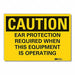 Hearing Caution Rflct Label 7inx10in