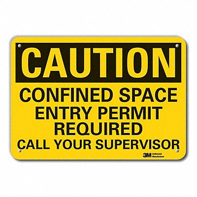 Caution Sign 7 in x 10 in Plastic