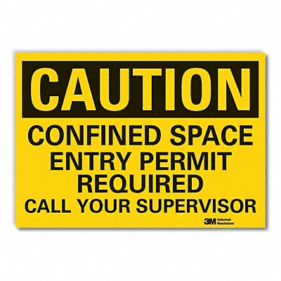 Caution Sign 7inx10in Non-PVC Polymer