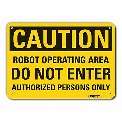 Caution Sign 7 inx10 in Plastic