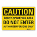Caution Sign 10inx14in Non-PVC Polymer