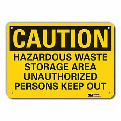 Caution Sign 10 in x 14 in Plastic