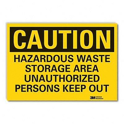 Caution Sign 7inx10in Non-PVC Polymer