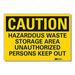 Hazardous Waste Caution Rflctv Lbl 5x7in