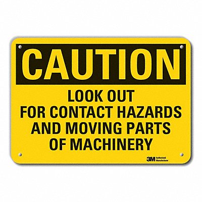Caution Sign 7 in x 10 in Aluminum
