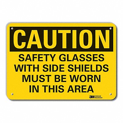 Caution Sign 10 in x 14 in Plastic