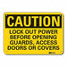 Rflct Lockout Tagout Caut Sign 10x14in
