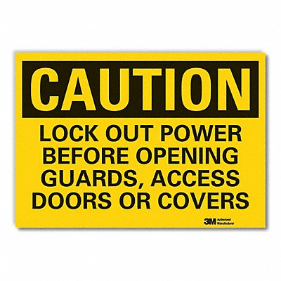 Caution Sign 7inx10in Non-PVC Polymer