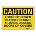 Lockout Tagout Caution RflctvLbl 10x14in