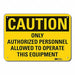 Rflct Auth Personnel Caution Sign 7x10in