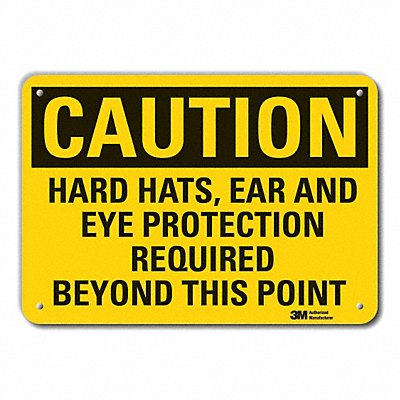 Caution Sign 10 in x 14 in Plastic