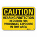 Rflct Hearing Caution Sign 10x14in Alum