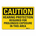 Hearing Caution Rflctv Label 7inx10in