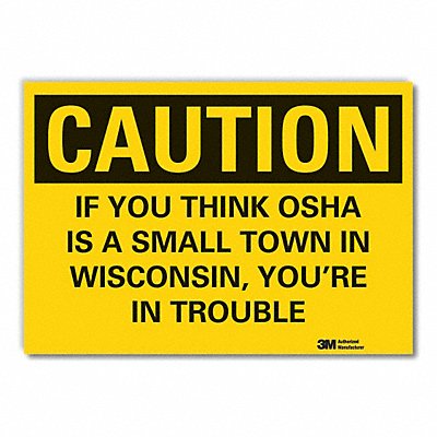 Humor Caution Rflctv Label 3 1/2x5in