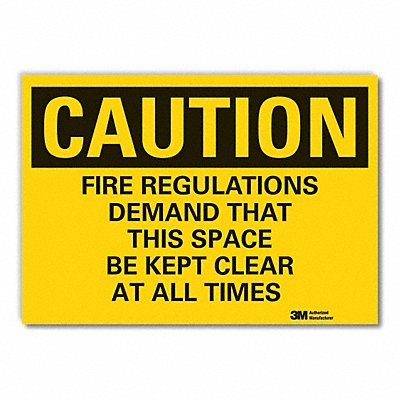 Keep Clear Caution Rflctv Lbl 3 1/2x5in