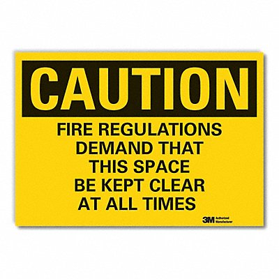 Caution Sign 10 x 14 in Non-PVC Polymer