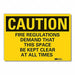 Keep Clear Caution Rflctv Lbl 3 1/2x5in