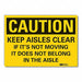 Keep Clear Caution Rflctv Lbl 3 1/2x5in