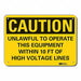 K3081 Caution Sign 7 in x 10 in Plastic