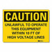 K3081 High Voltage Caution Rflctv Label 7x10in