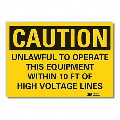 K3081 High Voltage Caution Rflct Lbl 10x14in