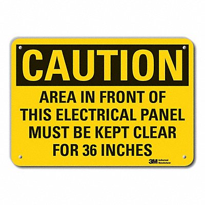 Rflctv Electricl Panel Caut Sign 10x14in