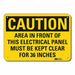 Rflctv Electricl Panel Caut Sign 10x14in