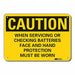 Rflct Batt. Hzrd Caution Sign 7x10in