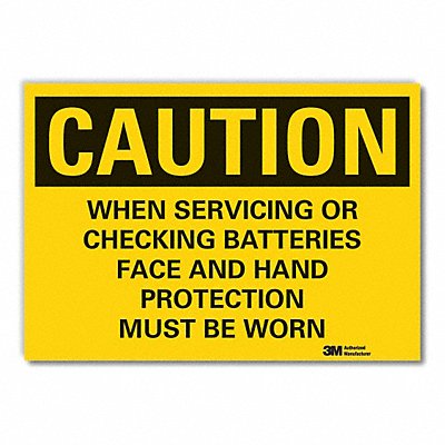 Caution Sign 7inx10in Non-PVC Polymer